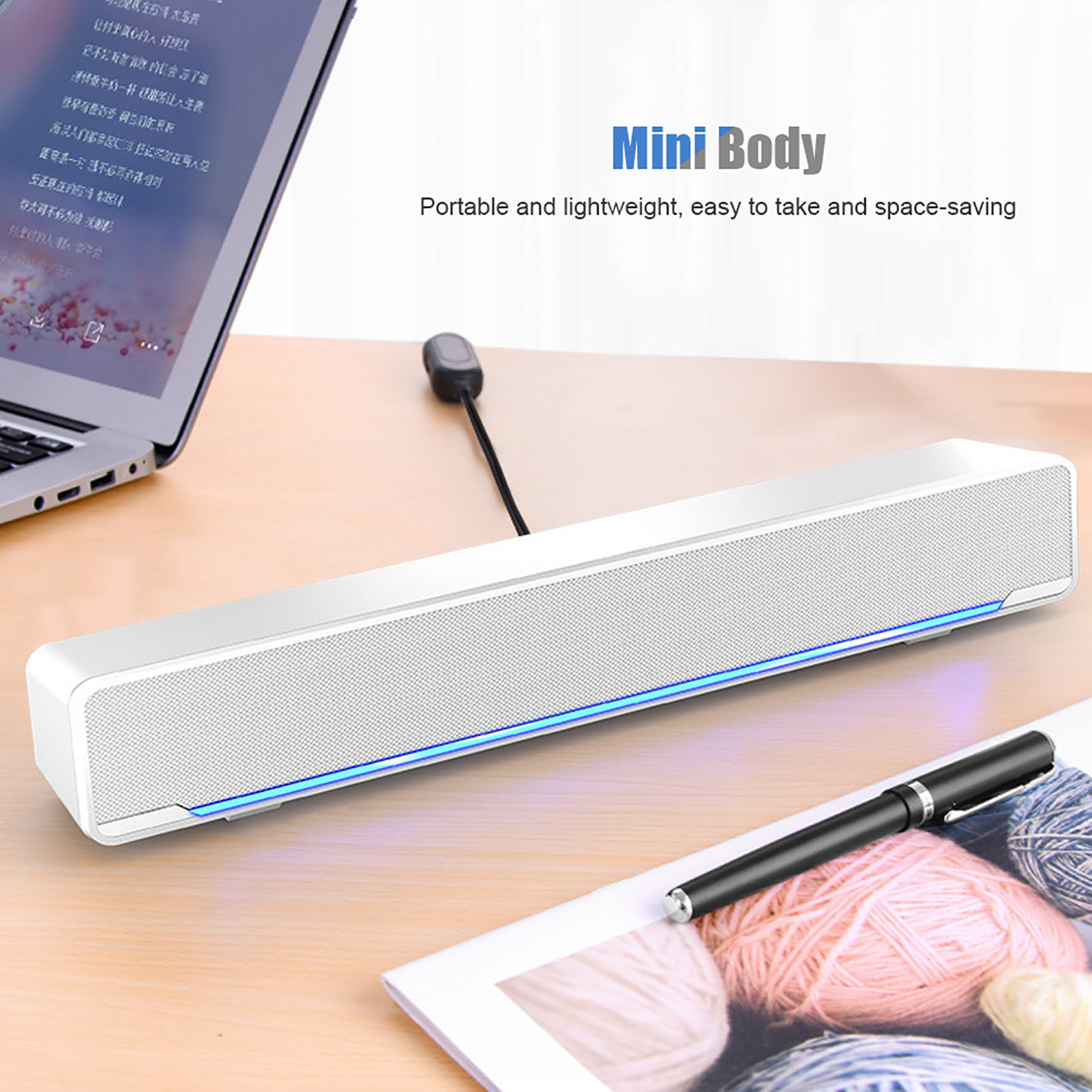 휴대용 사운드 바 USB 유선 스테레오 사운드 바 음악 - Audio Music Player Pc 리뷰 및 가격