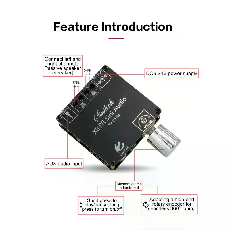 2*20W 블루투스 5.0 파워 앰프 클래스 D 오디오 - Audio Music Player App 리뷰 및 가격