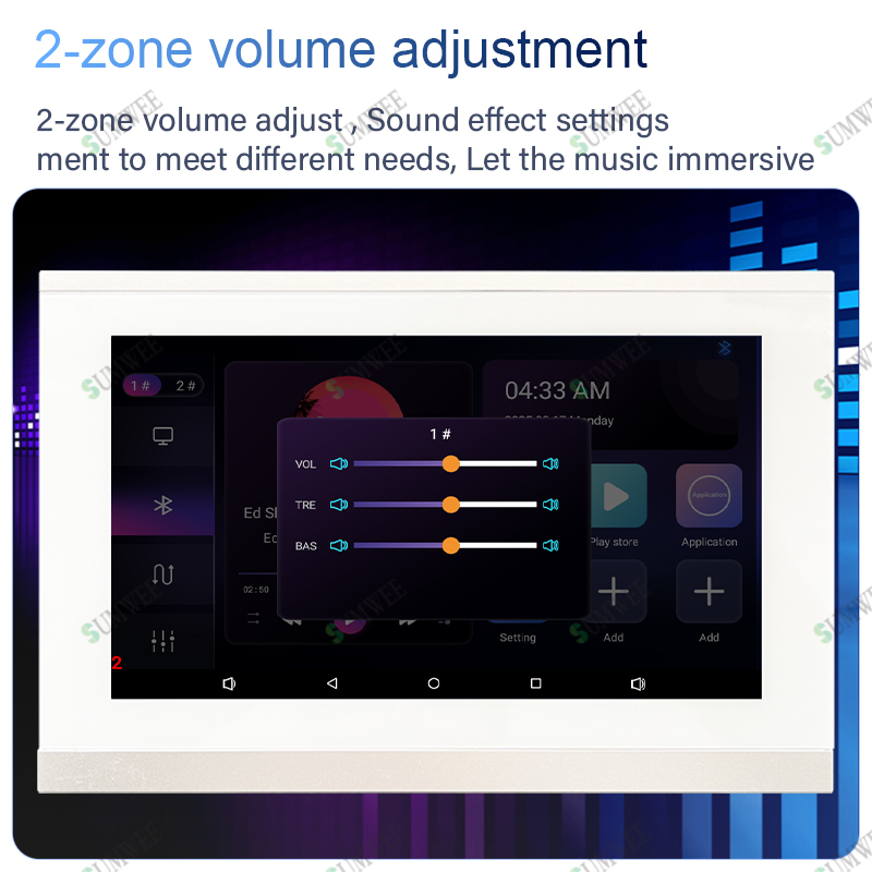 7인치 터치스크린 2존 스마트 오디오 벽걸이형 앰프 블 - Audio Music Background 리뷰 및 가격
