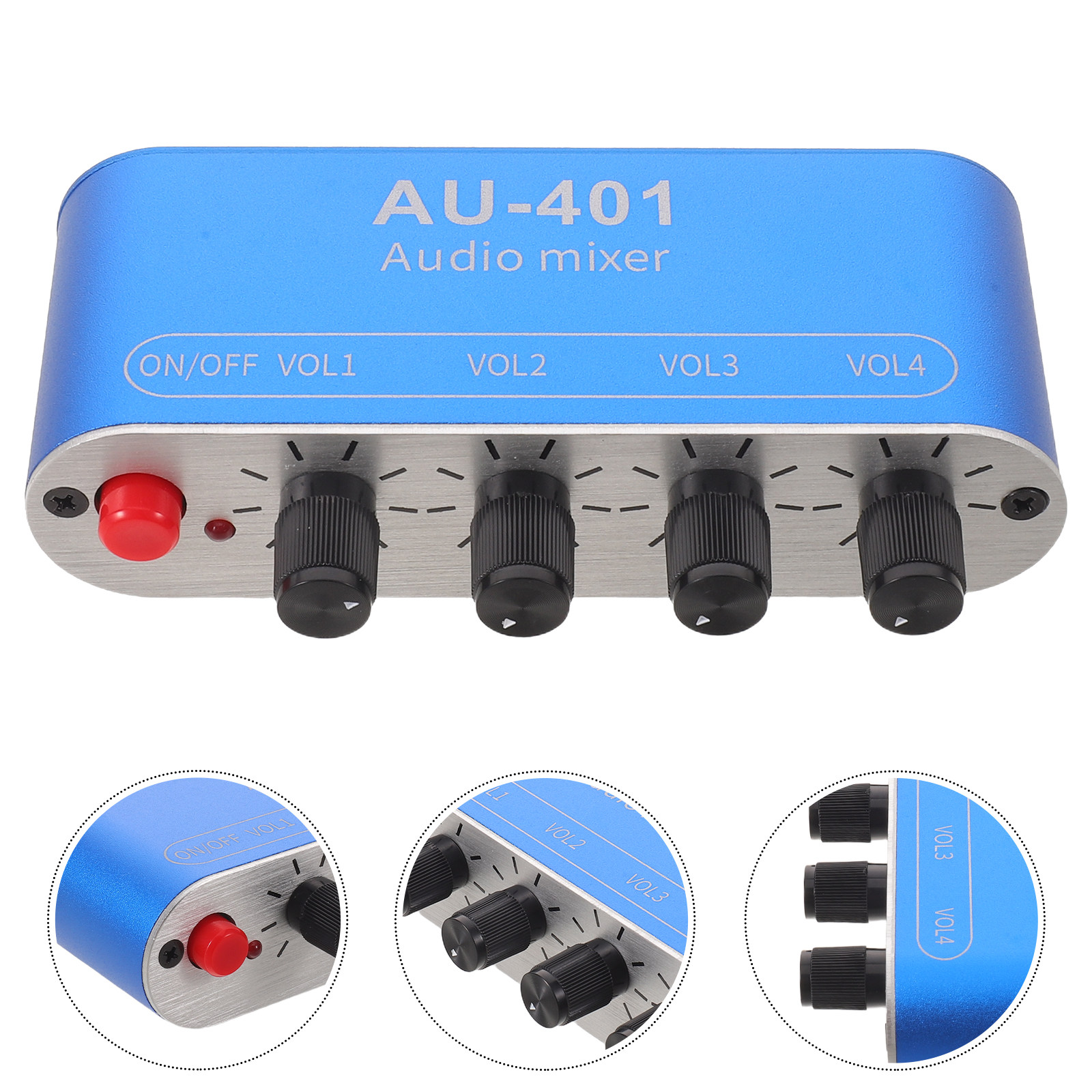 4 채널 오디오 믹서 컴팩트 스테레오 미니 3.5mm  - Audio Music Sound 리뷰 및 가격