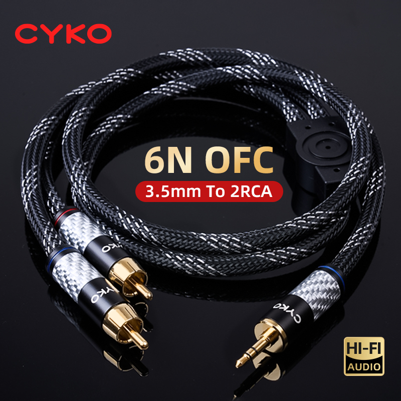 CYKO 하이파이 6N OFC 오디오 케이블 3.5mm - Audio Music Splitter 리뷰 및 가격