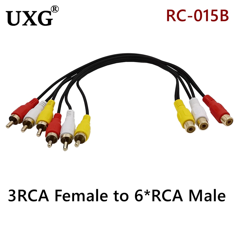 3RCA to 오디오 TV DVD 비디오 AV 케이블, - Audio Music Splitter 리뷰 및 가격