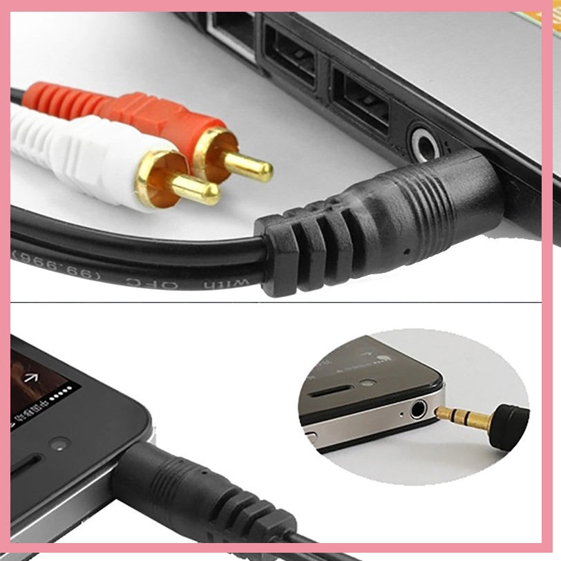 3.5mm 스테레오 남성 플러그 - 2 RCA 잭 오디 - Audio Music Player Pc 리뷰 및 가격