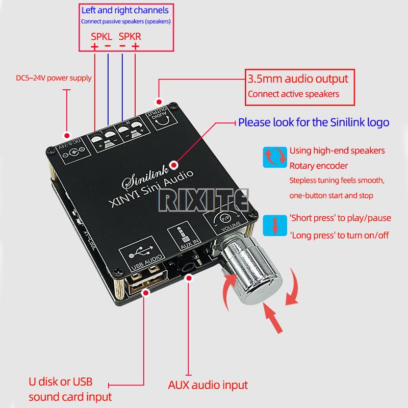 2*50W Bluetooth 5.0 전력 증폭기 클래스 - Audio Music Player App 리뷰 및 가격